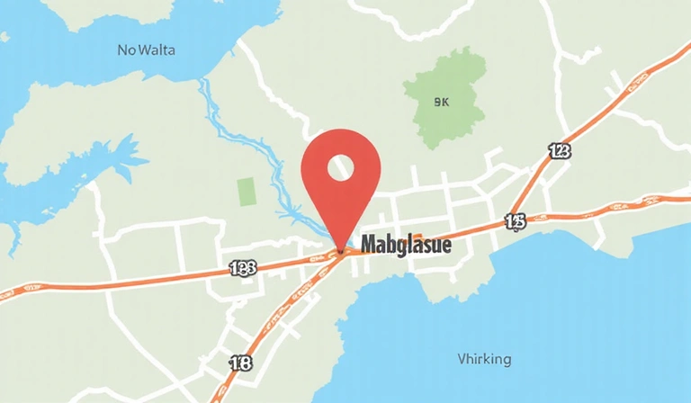 Ilustracja przedstawiająca mapę z pinezką wskazującą lokalizację firmy